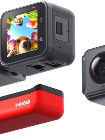Insta360 ONE RS Twin Edition – Waterproof 4K 60fps Action Camera & 5.7K 360 Camera with Interchangeable Lenses, Stabilization, 48MP Photo, Active HDR, AI Editing