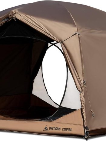 OneTigris JOVIAN 4 Person Camping Tent 3 Season Family Shelter Easy Setup Outdoor Backpacking with 2000mm Outer Rainfly, 5000mm Bottom & Waterproof Floor Mat