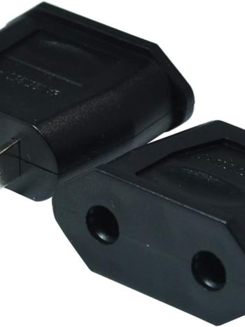 Socket Plug Adapter Europe EU Euro to US Travel Charger AC Power Converter 2PCS(Black)