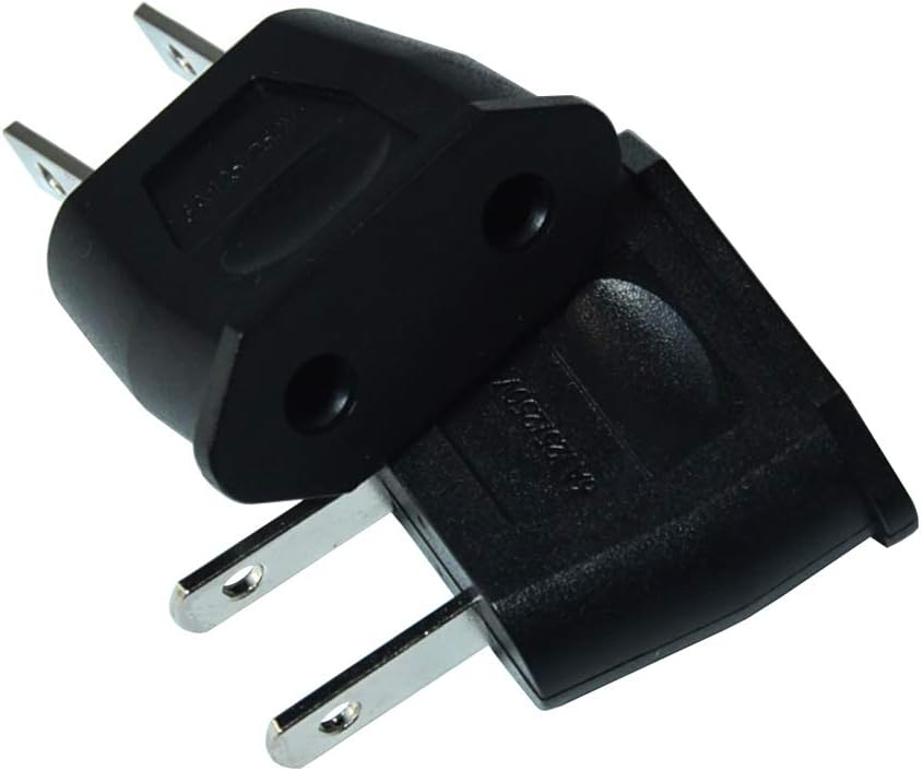 Socket Plug Adapter Europe EU Euro to US Travel Charger AC Power Converter 2PCS(Black) - Image 3